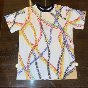 Louis Vuitton LV Chain Print T-Shirt Women's Size L New w/ Tags